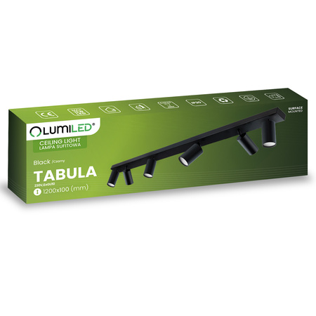 6x GU10 Stropní LED svítidlo, SPOT Reflektor Halogenová Úprava TABULA LUMILED