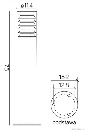 Venkovní stojací zahradní lampa POST Joy 91065L-750 E27 75cm Su-Ma