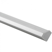 LED rohový hliníkový profil eloxovaný 2m s matným difuzorem pro LED pásky + koncovky Ecolight série R