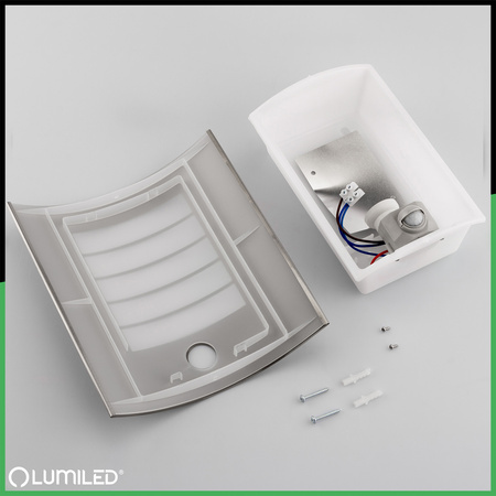 Zahradní nástěnná lampa se senzorem E27, NIGELLA LUMILED