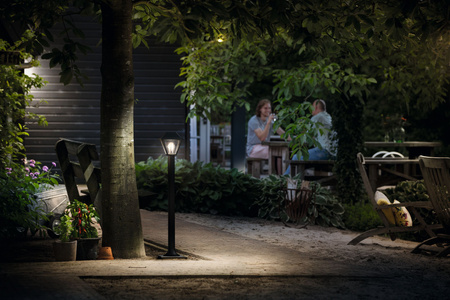 Venkovní LED zahradní svítidlo ALPENGLOW myGarden E27 IP44 Tyč 90cm Lucerna černá PHILIPS