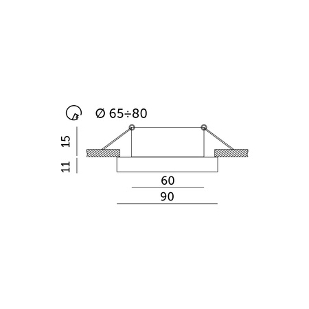 Zapuštěné halogenové bodové svítidlo GU10 černé kulaté Kobi