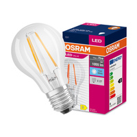 LED žárovka E27 A60 7.5W = 75W 1055lm 4000K Neutrální bila 300° OSRAM Filament