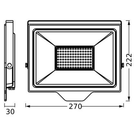 LED reflektor Halogenový venkovní reflektor 100W 10000lm 4000K Cold Surface Black IP65 Reflektor Ledvance