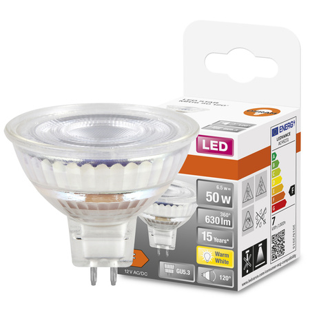 LED žárovka MR16 reflektor GU5.3 6,5W = 50W 630lm 2700K teplá bílá 12V 120° STAR Osram