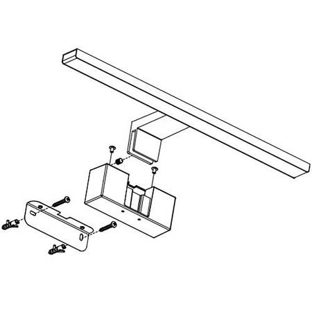 BESTA LED SVÍTIDLO DO KOUPELNY 8W 4000K 40CM IP44 ČERNÁ