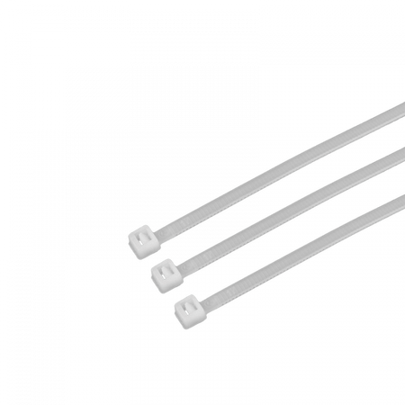 Kabelové stahovací pásky 3,6x400 mm bílé TRACKS Zipové stahovací pásky OK-36400W .MORE 100 ks.