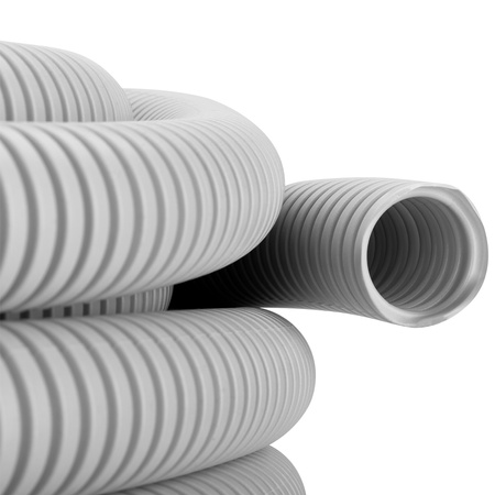 Vlnitá trubka RKGL 20mm 320N Trubka pro ochranu kabelu 25m Šedá AKS ZIELONKA