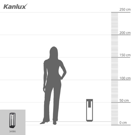 E27 IP44 Venkovní stožáry Svítidlo s detektorem pohybu černé VIMO KANLUX
