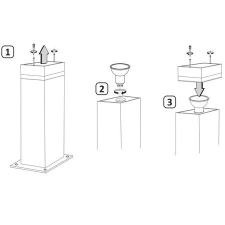 Zahradní stojací lampa GU10 černá IP44 Gilbert Sanico Goldlux