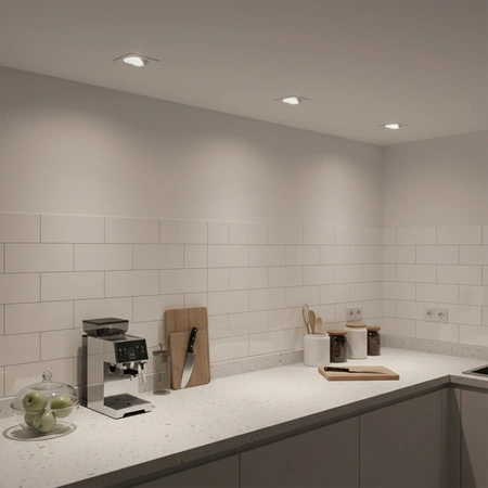 Halogenová Podhledové svítidlo GU10, MR16 Nastavitelná Čtvercová Bílá CASSIO LUMILED