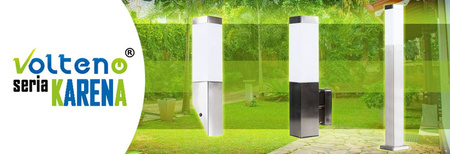 Zahradní nástěnné svítidlo E27 Fasádní svítidlo Simple Chrome KARENA VOLTENO