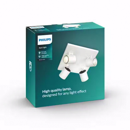 Stropní svítidlo LED RUNNER 4x GU10 Reflektor pohyblivé svítidlo Bílá PHILIPS