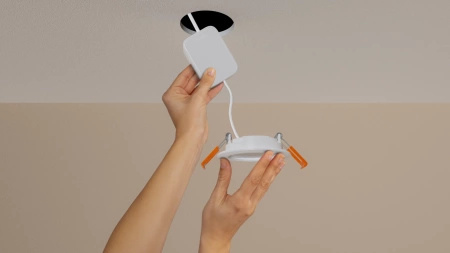 3x LED panel zapuštěný do podhledu 8,3 W 1000 lm IP44 bílé a barevné ambiance RGB + TW White Smart SMART Zigbee Bluetooth Slim Downlights Philips HUE