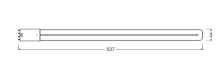 LED zářivka 2G11 25W = 55W 3250lm 6500K studená bílá 140° Dulux Ledvance