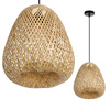 Bambusová dekorativní závěsná lampa E27 Boho Beirut Kobi