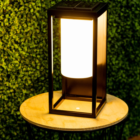 LED venkovní solární lampa zahradní stojící 3000K IP44 28.5cm soumrakový senzor