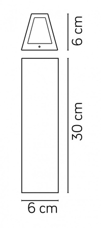 Venkovní zahradní fasádní lampa LED plechová M1401 DG 700lm 4000K Neutrální bila Su-Ma