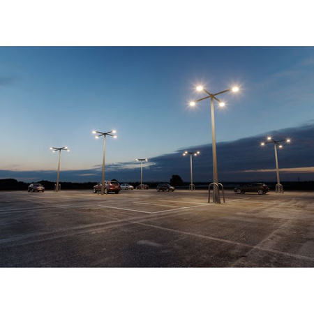 Hermetická LED pouliční lampa QR 150W IP65 5000K šedá