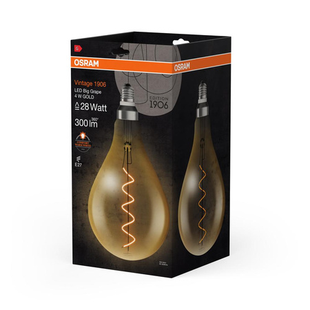 LED žárovka E27 A60 5W = 28W 300lm 2000K Warm 360° OSRAM Vintage 1906
