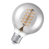 2x LED dekorativní žárovka G80 Sphere E27 7,8W = 30W 360lm 1800K teplá bílá 320° Smoke Filament Dimmable Vintage 1906 Osram