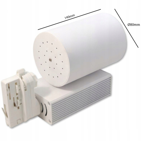 LED dráhové světlo 30W 4000K lampa pro 3fázové dráhy bílá