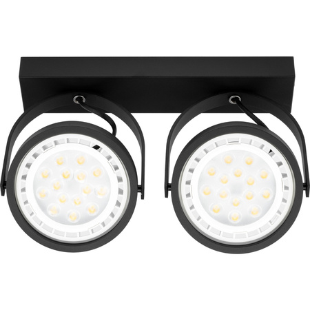 Stropní svítidlo Nástěnné svítidlo LEON 2x ES111 Posuvné černé