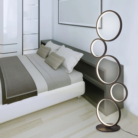 LED stojací lampa 30W 3600lm 4000K neutrální černá Flamenco Sanico Goldlux