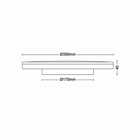 Plafondová LED lampa pro povrchovou montáž OZZIET 18W 2700K 30cm bílá kulatá PHILIPS