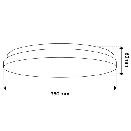 LED Plafond Povrchová montáž 24W 4000K CELIS Round IP44 Senzor pohybu ALS LUMILED