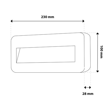 Venkovní zahradní schodišťová nástěnná lampa CCT 3000-6500K LED 4W IP65 VIREO LUMILED