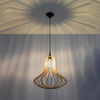 LED závěsné stropní svítidlo ELZA E27 Natural Wood SOLLUX