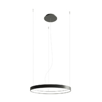 LED závěsné stropní svítidlo RIO 30W 3000K Lustr kulatý 55cm černý SOLLUX