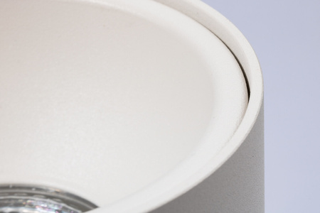 Hliníkové halogenové svítidlo SPOT TUBA pro povrchovou montáž LED GU10 kulaté bílé KIVI KOBI