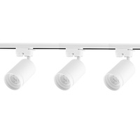 Sada osvětlovacích kolejnic 1.5m kolejnice + 3x GU10 LED kolejnicové světlo BÍLÉ s ozdobným kroužkem
