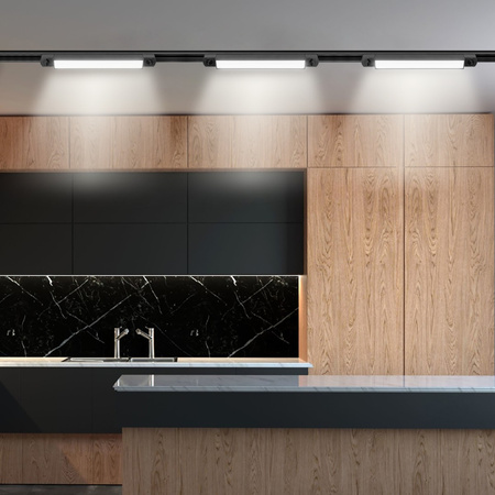 Sada osvětlovacích kolejnic 2m kolejnice + 2x LED kolejnicové lampy 30W 4000K černá