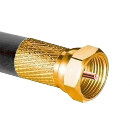 10x konektor Barelový konektor SAT F 6,8 mm Gold CU pro anténní koncentrický kabel VAYOX