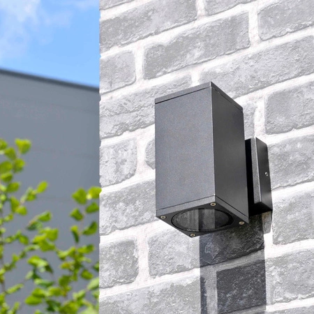 Nástěnné venkovní fasádní svítidlo 12W GU10 černé IP54 Morris Sanico Goldlux