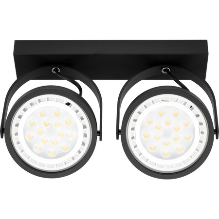 Stropní svítidlo Nástěnné svítidlo LEON 2x ES111 Posuvné černé