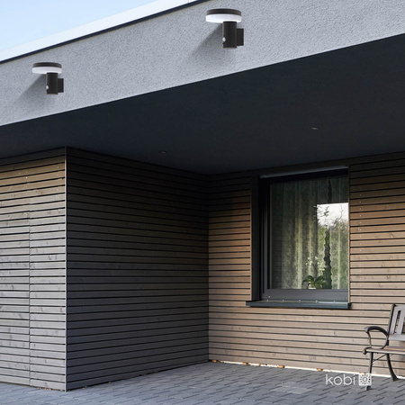 Solární zahradní lampa Venkovní nástěnná lampa 6W 350lm 4000K Neutrální IP44 Černá Solaris Kobi