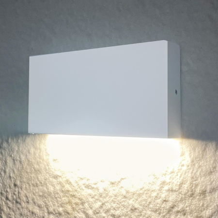 LED zahradní nástěnné svítidlo bílé nahoře nebo dole 5.5W 450lm IP44 RECTANGLE CHICAGO GOLDLUX (Polux)