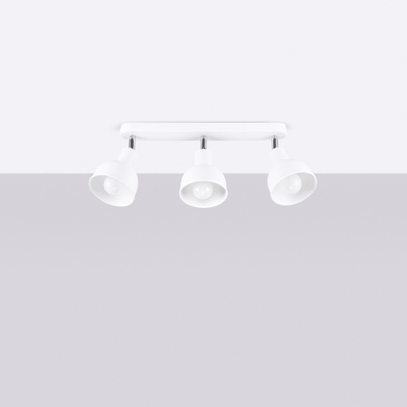 Stropní svítidlo ELBA 3xE27 Reflektor Moving white Loft SOLLUX