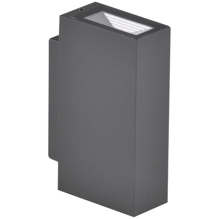 LED nástěnná elevace grafitová horní/spodní část 2x2.5W 4000K neutrální bílá ORLEAN GOLDLUX (Polux)