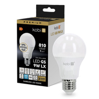 LED žárovka E27 A60 9W = 60W 810lm 6500K Studená bílá 220° KOBI Motion and Twilight Sensor