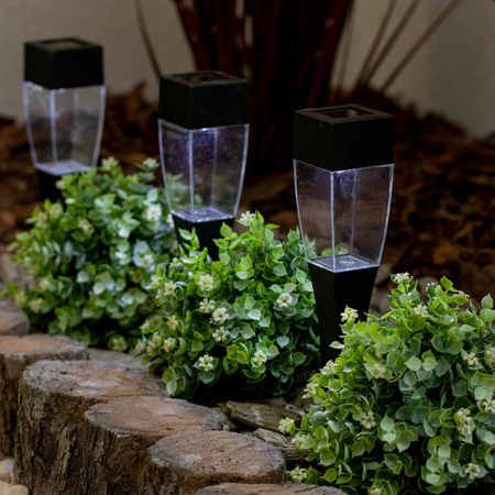 LED solární zahradní lampa 5500-6000K IP44 soumrakový senzor