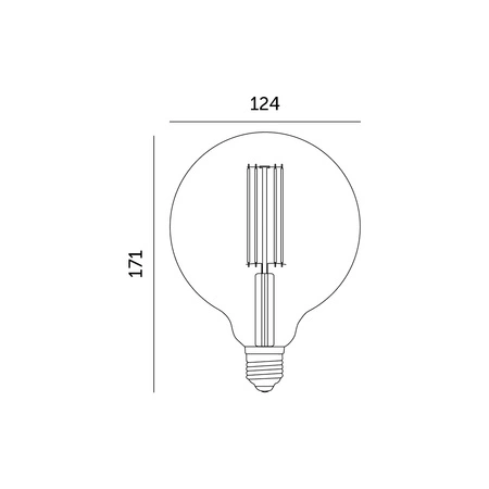 LED žárovka E27 Ball 7W 800lm 3000K Warm 360° Filament Line Kobi