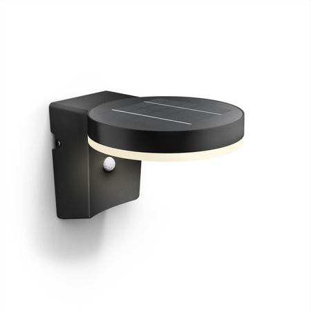 Zahradní lampa LED Solární nástěnná lampa ZONAL 1,3W 3000K IP44 Senzor pohybu Senzor soumraku PHILIPS