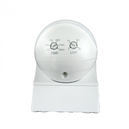 PIR senzor pohybu a soumraku IP44 Povrchová montáž bílá 12m 180° CP Ecolight