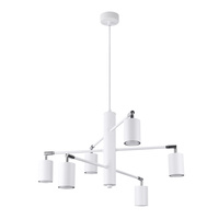 Stropní závěsné svítidlo LEMMI 6 Lustr 6xGU10 Bílá Moderní SOLLUX