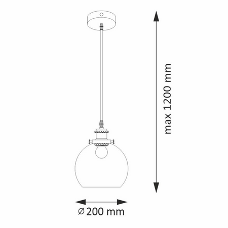IRWIN KULA stropní závěsné svítidlo s jantarovým stínidlem 1x E27 GOLDLUX (Polux)